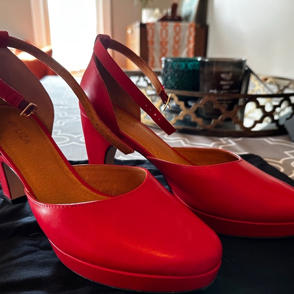 dr LIZA closed toe sandal - APPLE RED - Size 8.5 - Picture 4 of 11